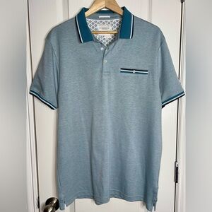 Denim & Flower Men's Blue and White Geometric Shirt